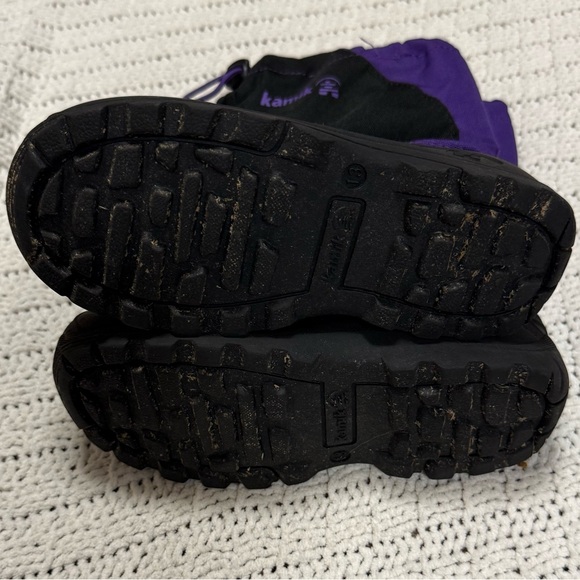 Kamik Black and Purple Winter Snow Boots Kids 13 Snowbound - Picture 3 of 4